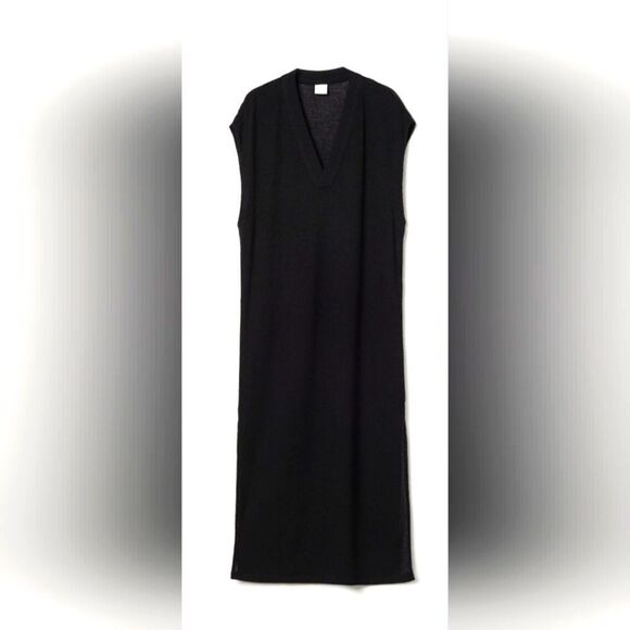 H&M knit dress, Women's sz L. Black,  NWT. - Picture 1 of 5